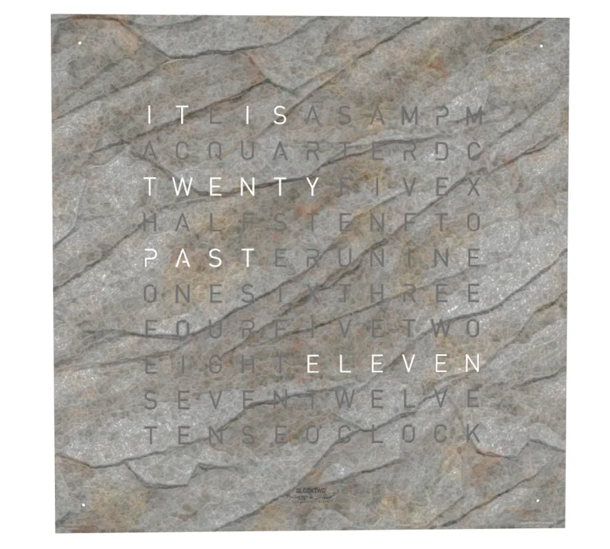 QLOCKTWO Earth 45 Creators Edition Glintscape White sold by Jura Watches