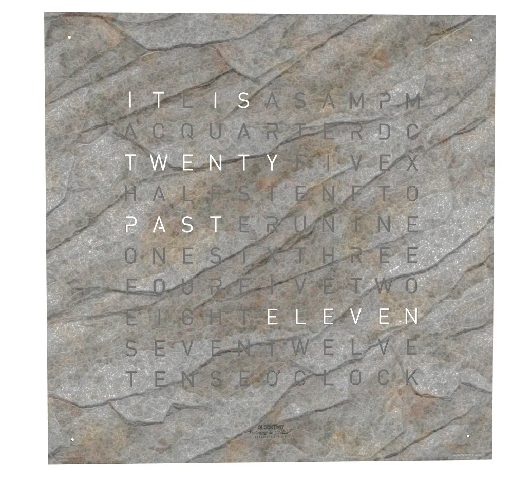 QLOCKTWO Earth 45 Creators Edition Glintscape White sold by Jura Watches