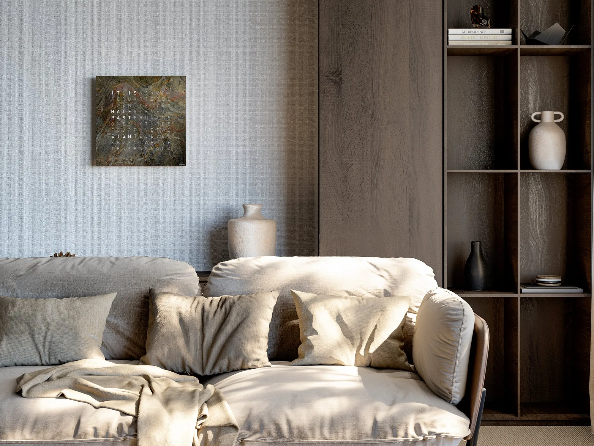 QLOCKTWO Earth 45 Creators Edition Glintscape White sold by Jura Watches product image thumbnail 4