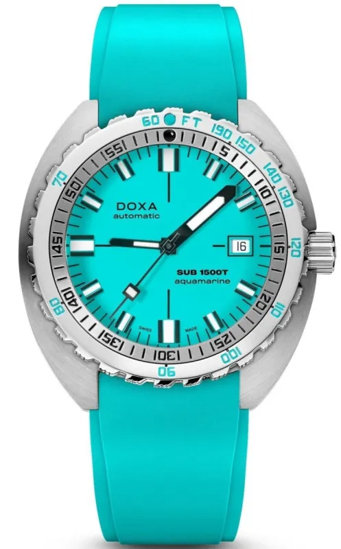 Doxa SUB 1500T Aquamarine Rubber sold by Jura Watches