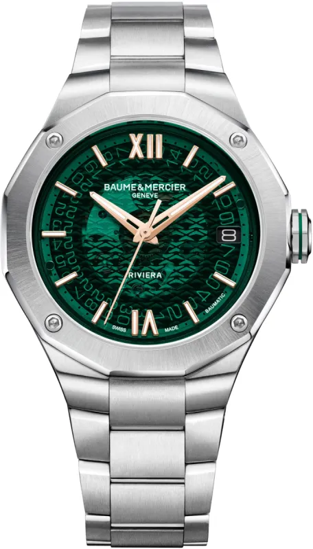 Baume et Mercier Riviera Smokey Green Watch sold by Jura Watches