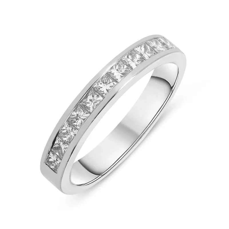 Platinum 1.00ct Diamond Channel Set Half Eternity Ring D sold by Jura Watches