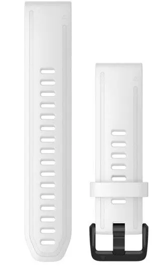 Garmin Strap QuickFit 20 White/Black Buckle sold by Jura Watches