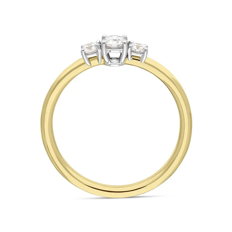 18ct Yellow Gold Diamond Three Stone Ring sold by Jura Watches product image thumbnail 3