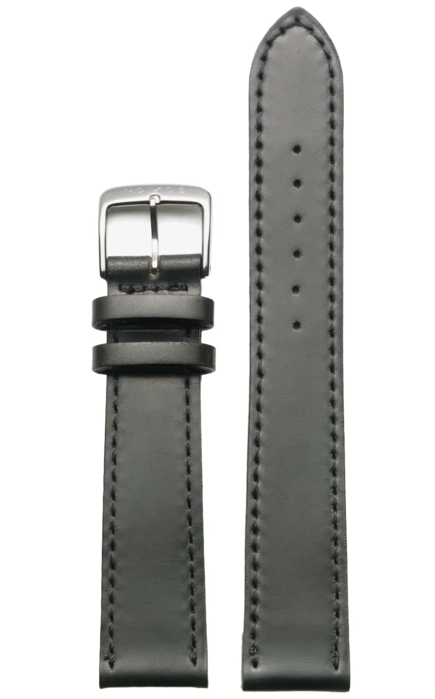 Nomos Glashutte Strap Horween Genuine Shell Cordovan Black 19 mm Short sold by Jura Watches