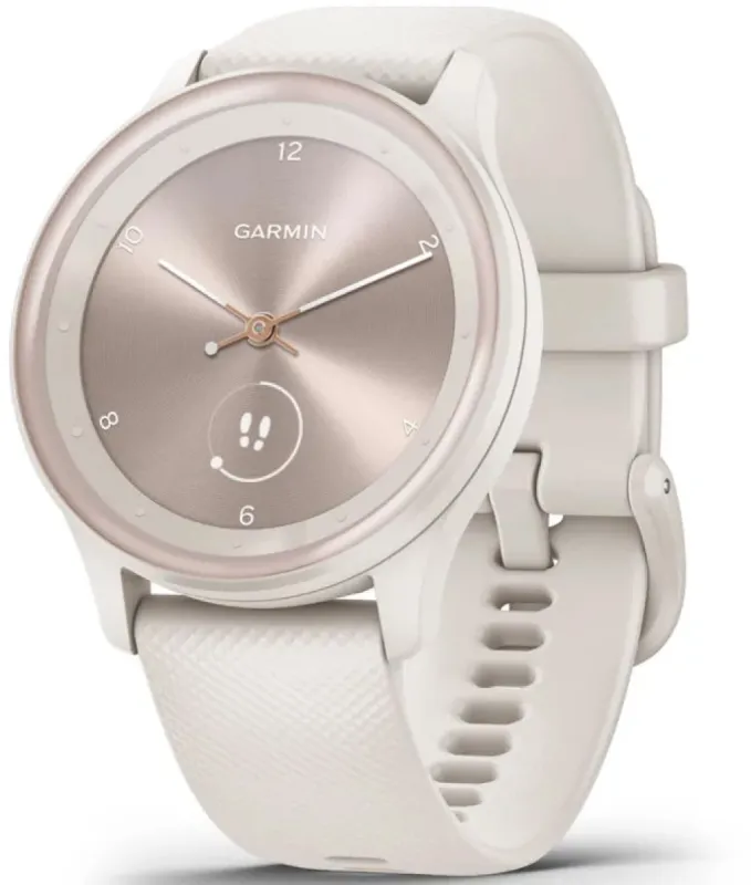 Garmin Vivomove Sport Silicone Band With Peach Gold Accents Watch sold by Jura Watches