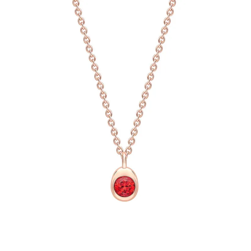 Faberge Colours Of Love Cosmic Curve 18ct Rose Gold Ruby Pendant sold by Jura Watches