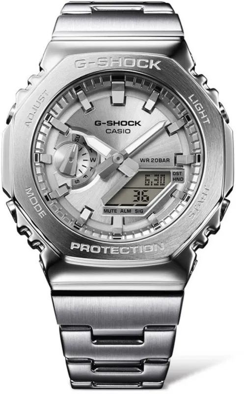 G-Shock 2110 Metallic Silver Dual Display Watch sold by Jura Watches