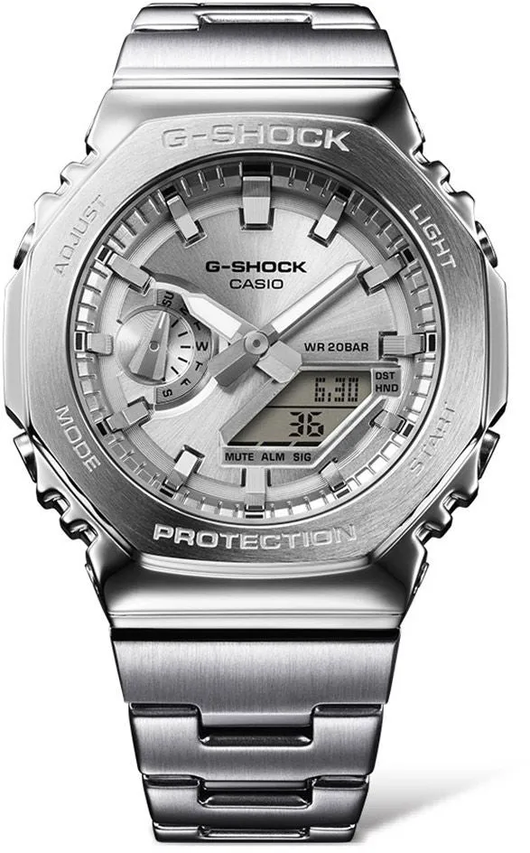 G-Shock 2110 Metallic Silver Dual Display Watch sold by Jura Watches
