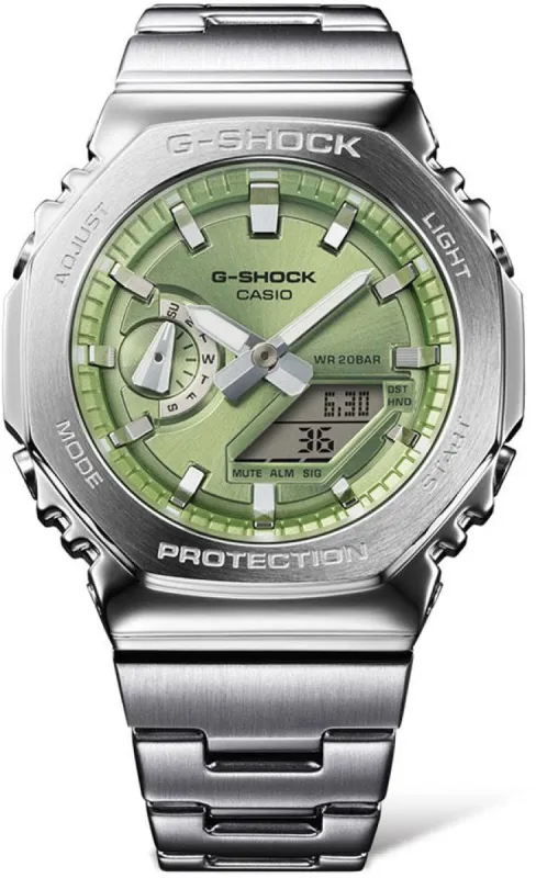 G-Shock 2110 Metallic Green Dual Display Watch sold by Jura Watches