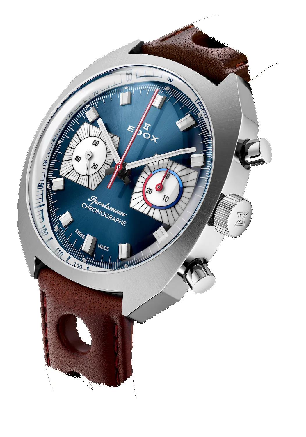 Edox Sportsman Chronographe Automatic Blue Limited Edition Watch sold by Jura Watches product image thumbnail 3