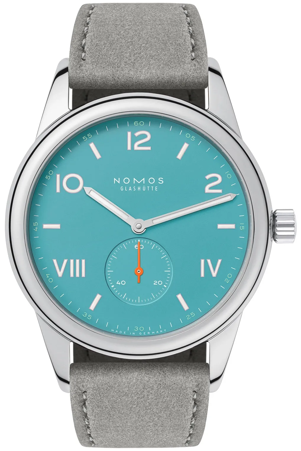 Nomos Glashutte Club Campus 38 Endless Blue Steel Back Watch sold by Jura Watches