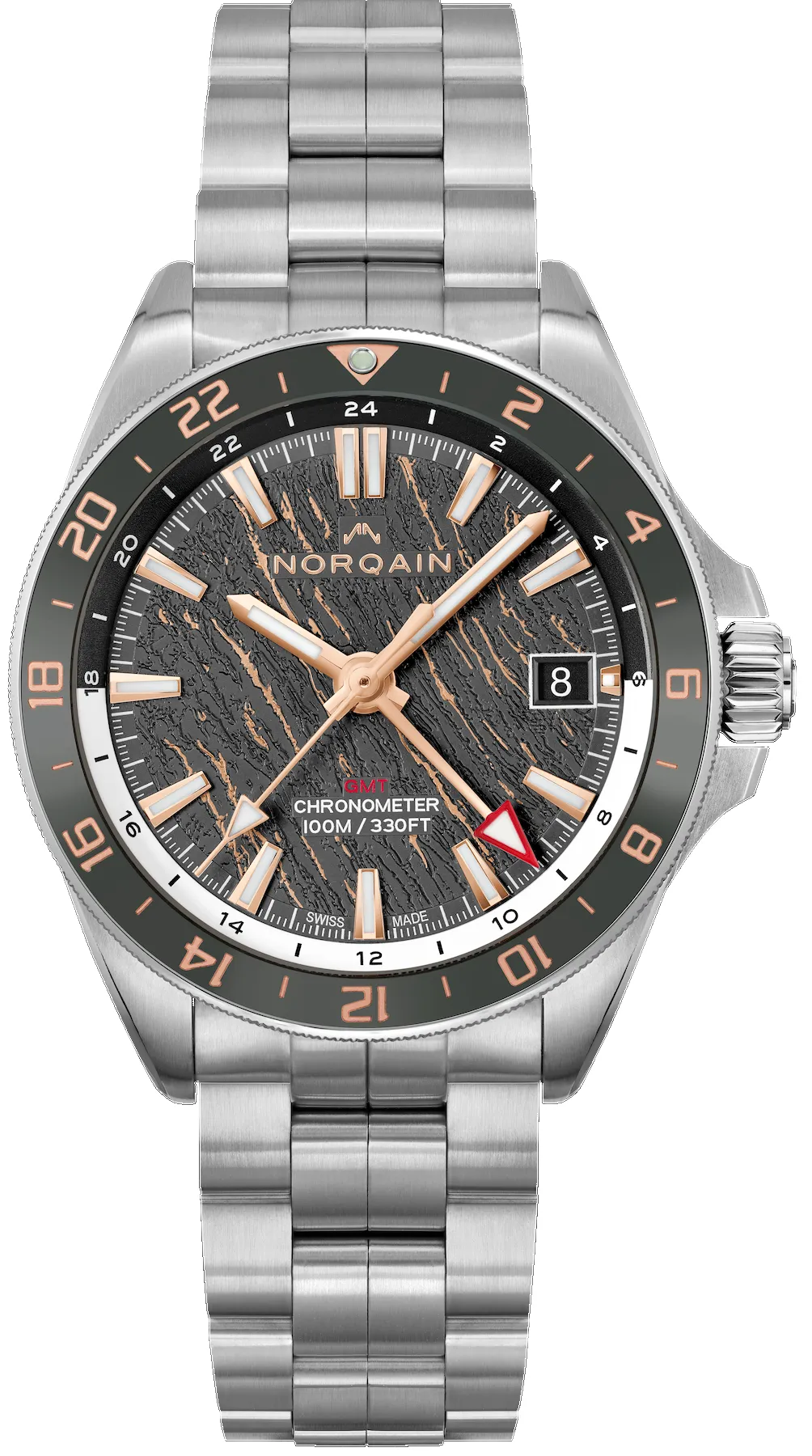 Norqain Neverest Glacier 41mm Grey & Gold Bracelet Watch sold by Jura Watches