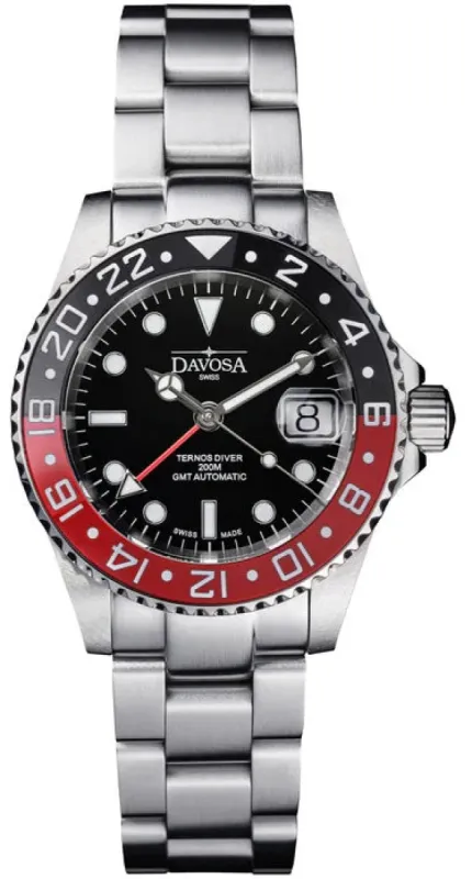 Davosa Ternos Ceramic GMT Tri Bracelet Watch sold by Jura Watches