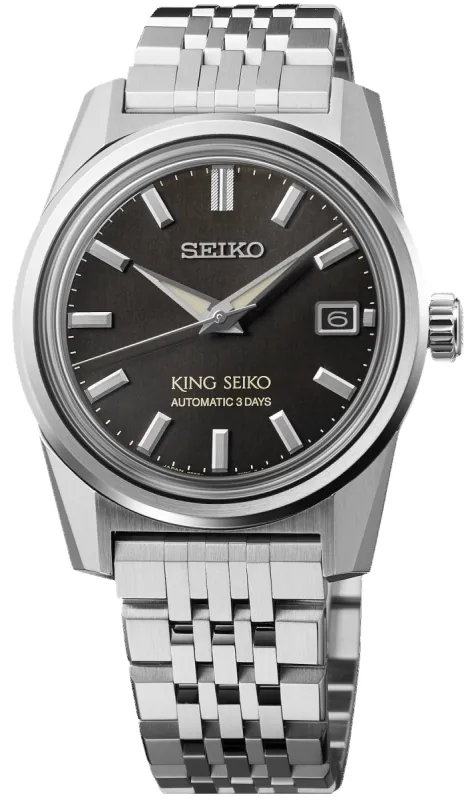 King Seiko KSK Charcoal Suit 6R 3 Day Power Reserve made by Jura Watches
