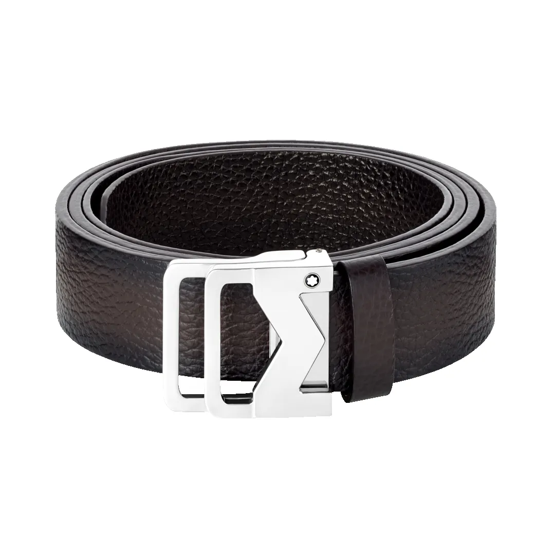 Montblanc M Buckle Sfumato Brown 35 mm Leather Belt D sold by Jura Watches