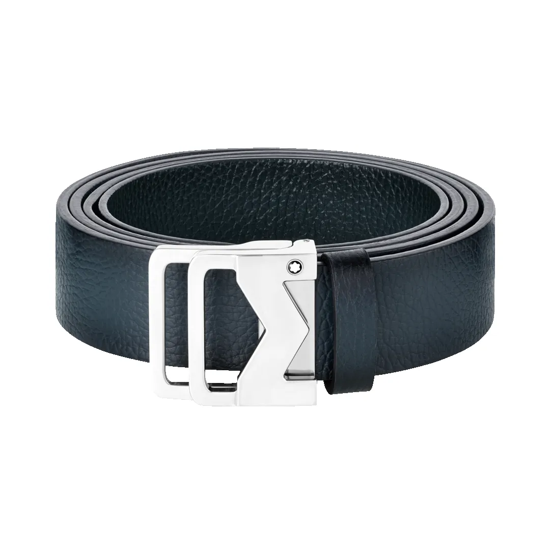 Montblanc M Buckle Sfumato Blue 35 mm Leather Belt sold by Jura Watches