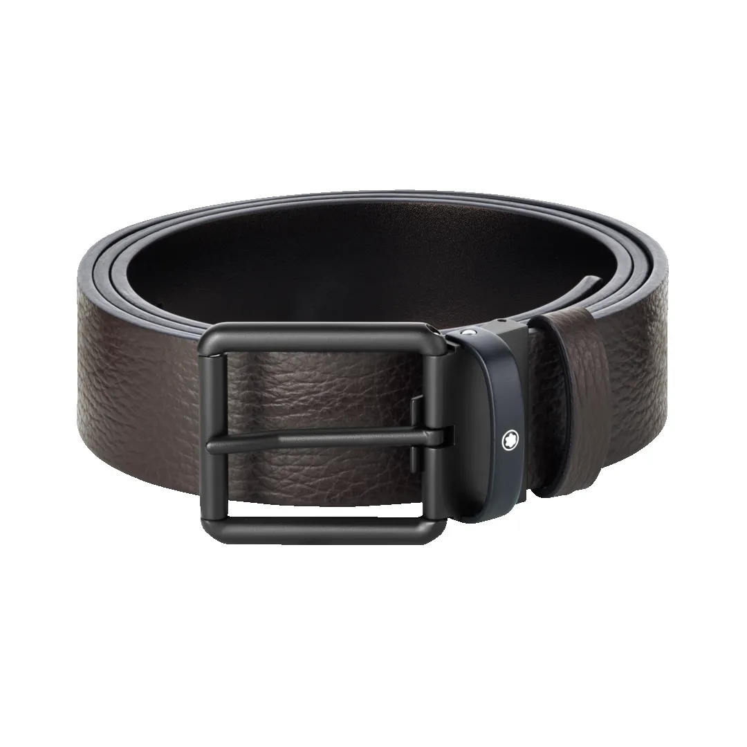 Montblanc Brown/Black 35 mm Reversible Leather Belt sold by Jura Watches