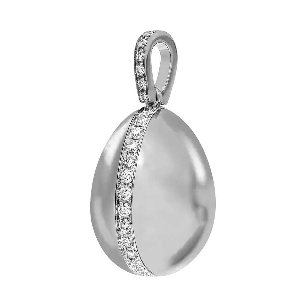 Faberge Heritage 18ct White Gold 0.18ct Diamond Egg Charm Exclusive Edition sold by Jura Watches product image thumbnail 3