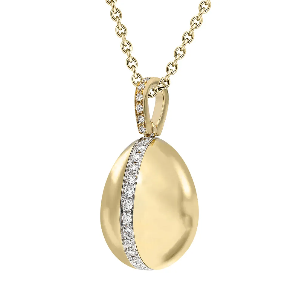 Faberge Heritage 18ct Yellow Gold 0.18ct Diamond Egg Pendant Exclusive Edition sold by Jura Watches product image thumbnail 2