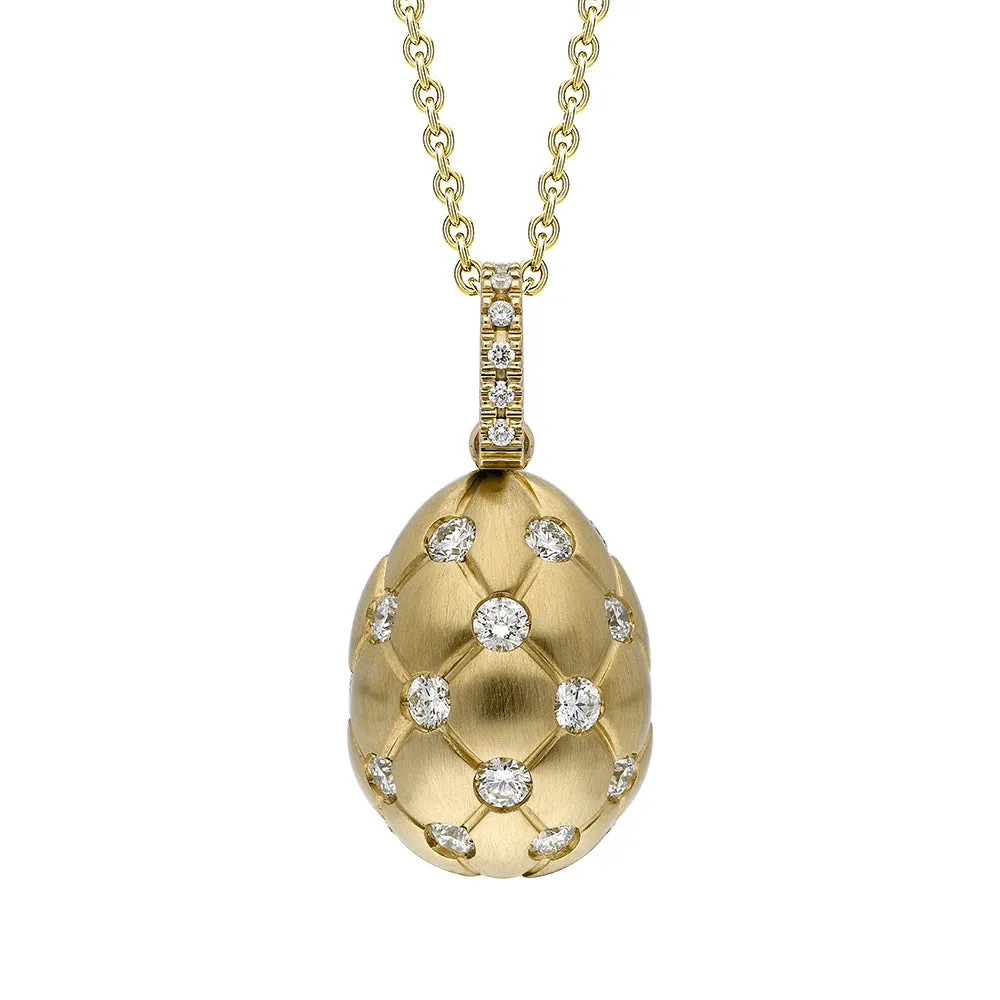 Faberge Treillage 18ct Yellow Gold 0.78ct Diamond Egg Pendant Exclusive Edition sold by Jura Watches