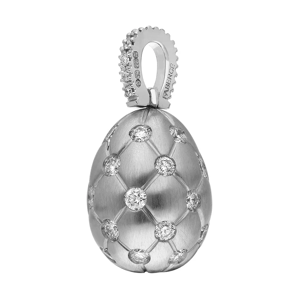 Faberge Treillage 18ct White Gold 0.78ct Diamond Egg Charm Exclusive Edition sold by Jura Watches product image thumbnail 3