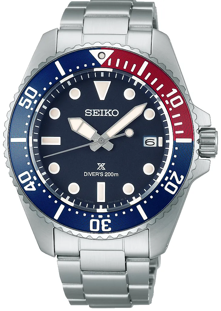 Seiko Prospex Solar Divers Blue Red Blue Watch sold by Jura Watches