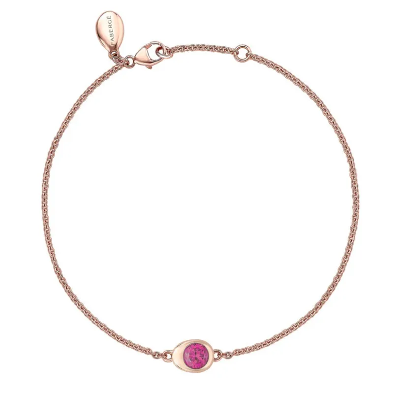 Faberge Cosmic Curve Rose Gold Pink Sapphire Chain Bracelet sold by Jura Watches