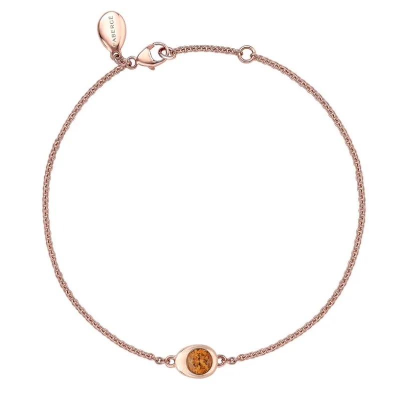 Faberge Cosmic Curve Rose Gold Orange Spessartite Chain Bracelet sold by Jura Watches