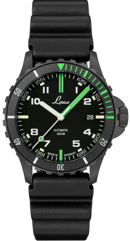 Laco Scorpion Amazonas 39 DLC Rubber made by Jura Watches
