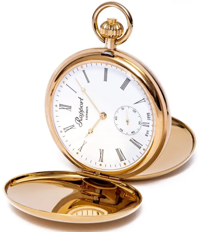 Rapport Pocket Watch Mechanical Double Hunter Gold Plated sold by Jura Watches