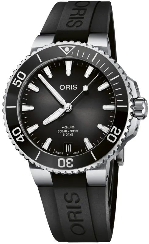 Oris Aquis Date Calibre 400 Anthracite Rubber D sold by Jura Watches