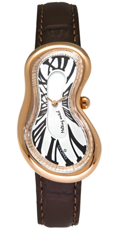 Exaequo Classic Melting Watch PVD Rose Gold White Dial Watch sold by Jura Watches