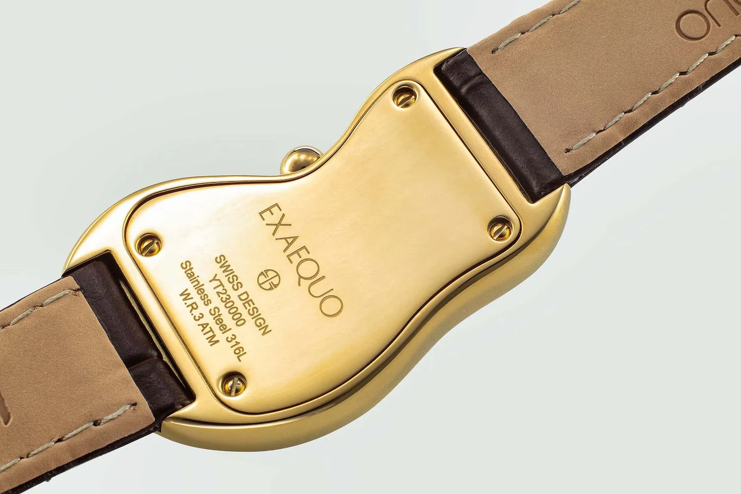 Exaequo Classic Melting Watch PVD Yellow Gold White Dial Watch sold by Jura Watches product image thumbnail 4