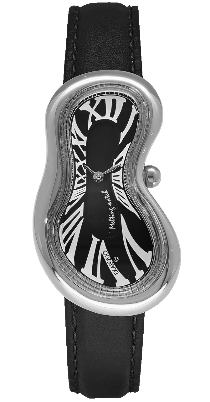 Exaequo Classic Melting Watch SS Black Dial Watch sold by Jura Watches