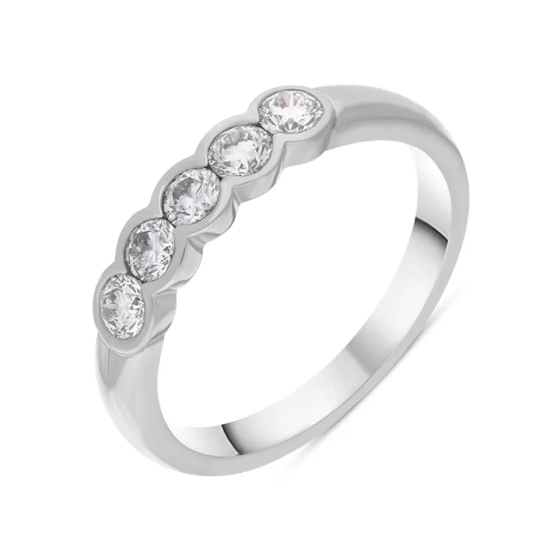Platinum 0.50ct Diamond Brilliant Cut Bezel Set Wedding Eternity Ring sold by Jura Watches