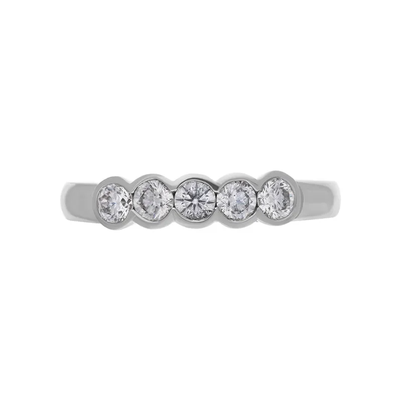Platinum 0.50ct Diamond Brilliant Cut Bezel Set Wedding Eternity Ring sold by Jura Watches product image thumbnail 3