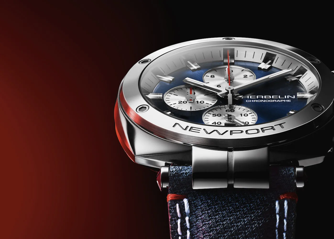 Herbelin Newport Heritage Chronograph Watch sold by Jura Watches product image thumbnail 2