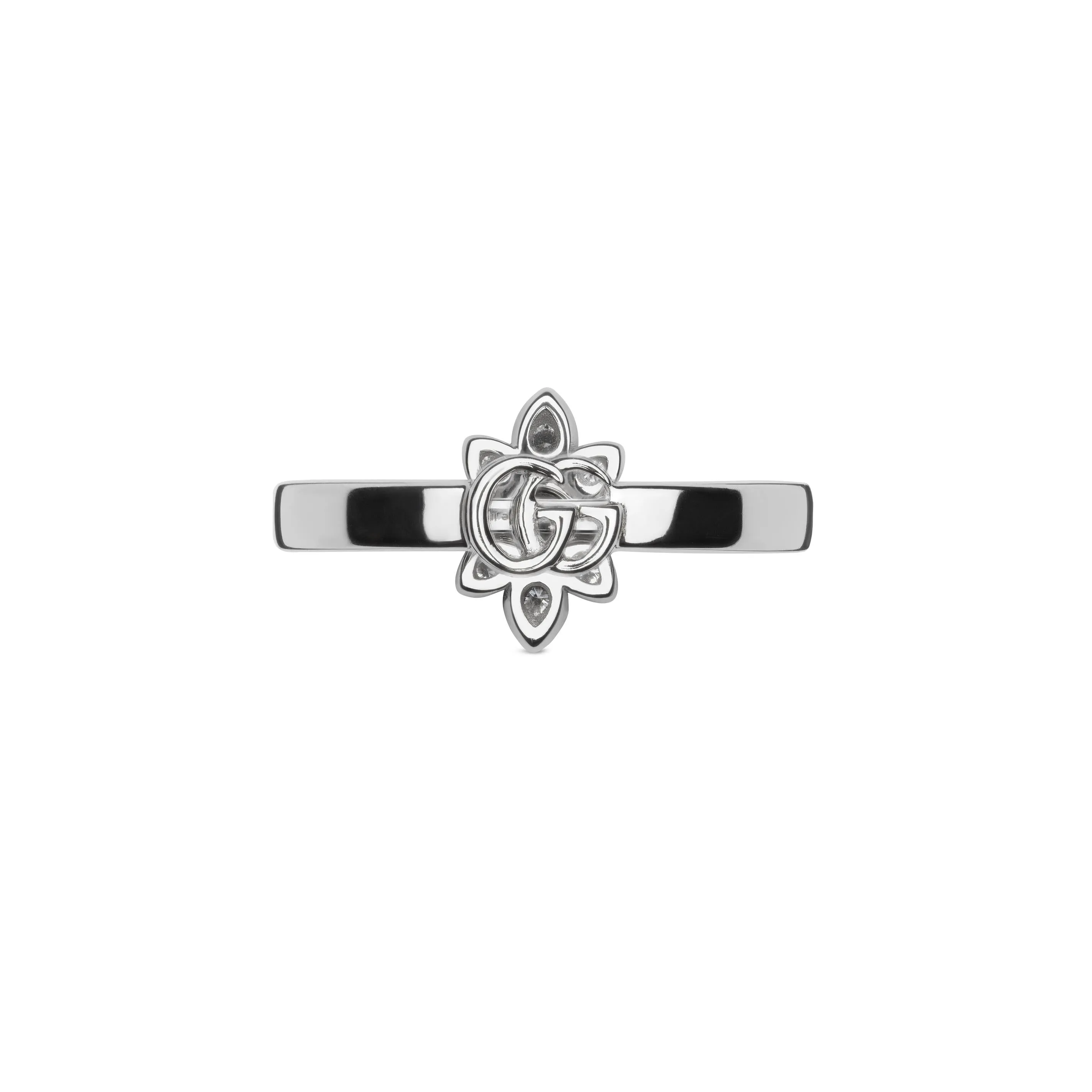 Gucci Flora 18ct White Gold Diamond Ring D sold by Jura Watches product image thumbnail 3