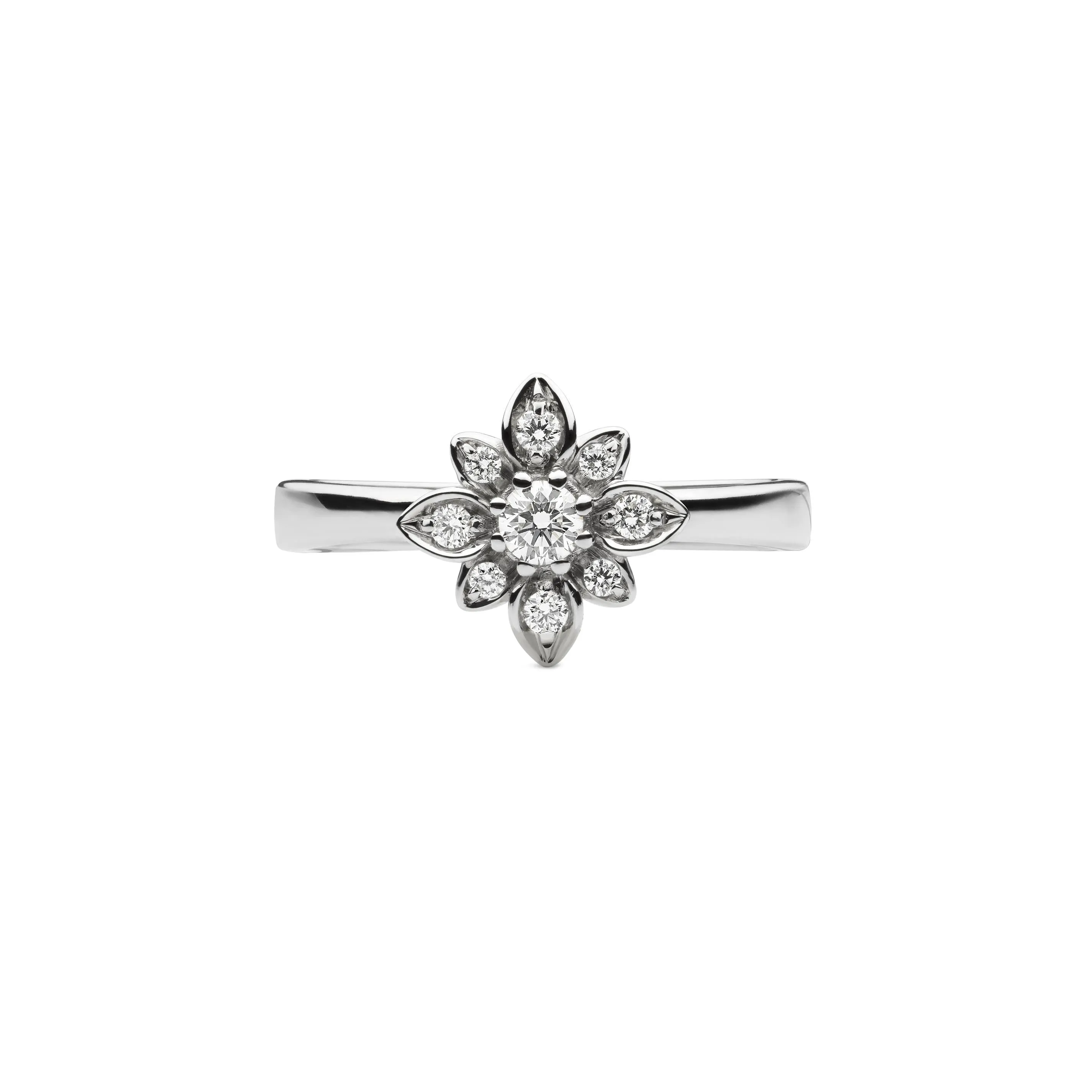Gucci Flora 18ct White Gold Diamond Ring D sold by Jura Watches product image thumbnail 2