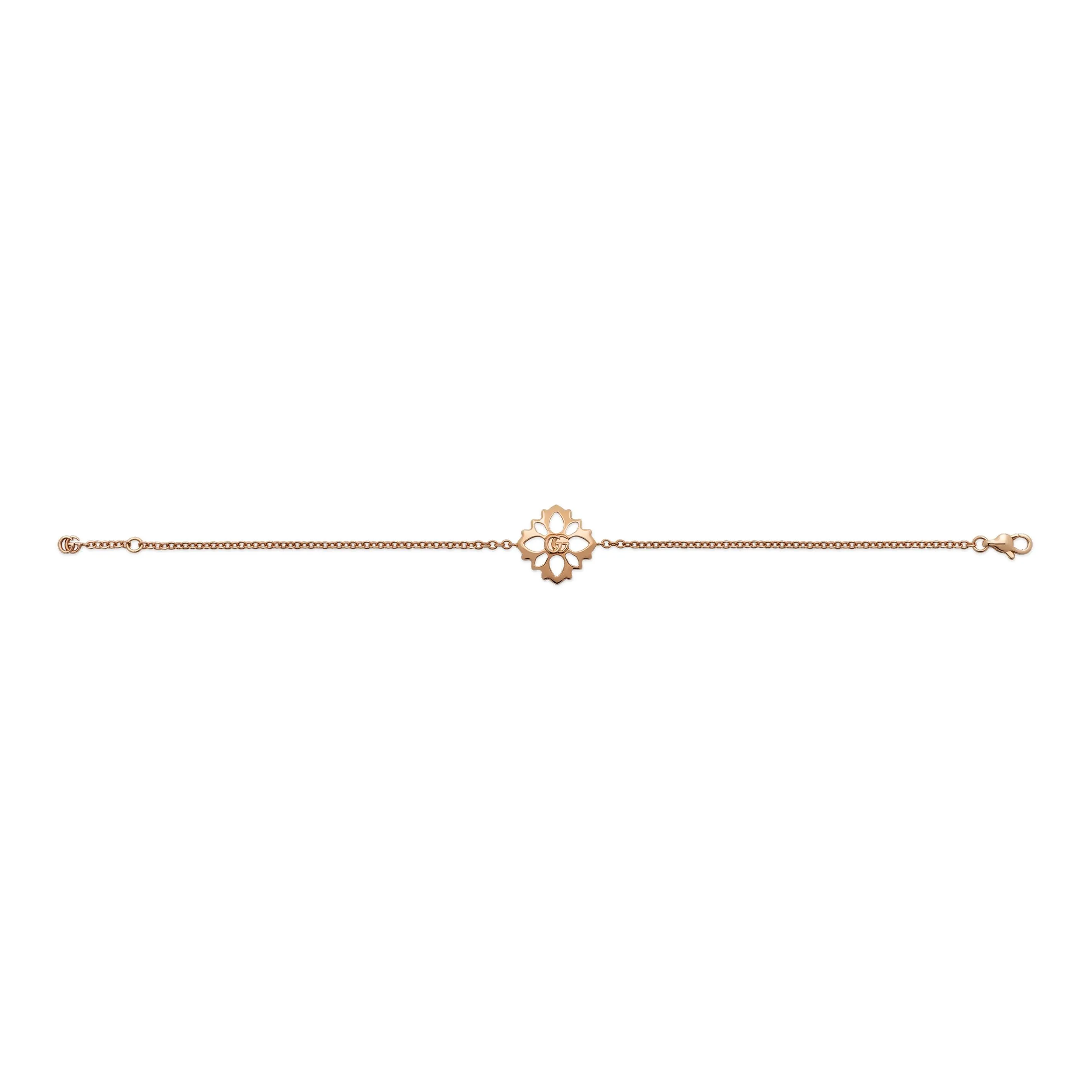 Gucci Flora 18ct Rose Gold Diamond Chain Bracelet sold by Jura Watches product image thumbnail 3
