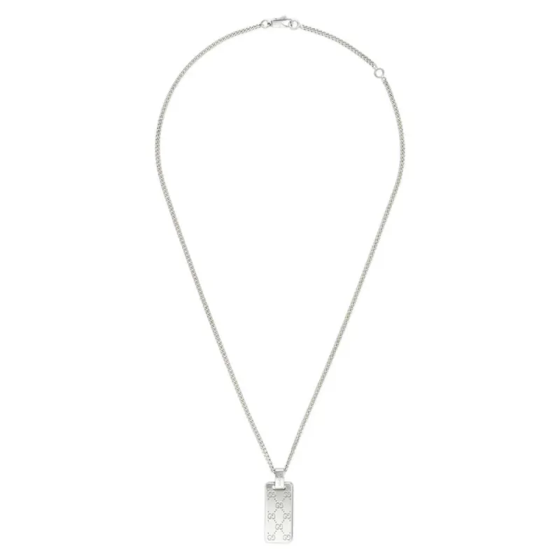 Gucci Signature Sterling Silver GG Tag Necklace sold by Jura Watches