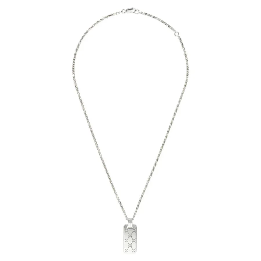 Gucci Signature Sterling Silver GG Tag Necklace sold by Jura Watches