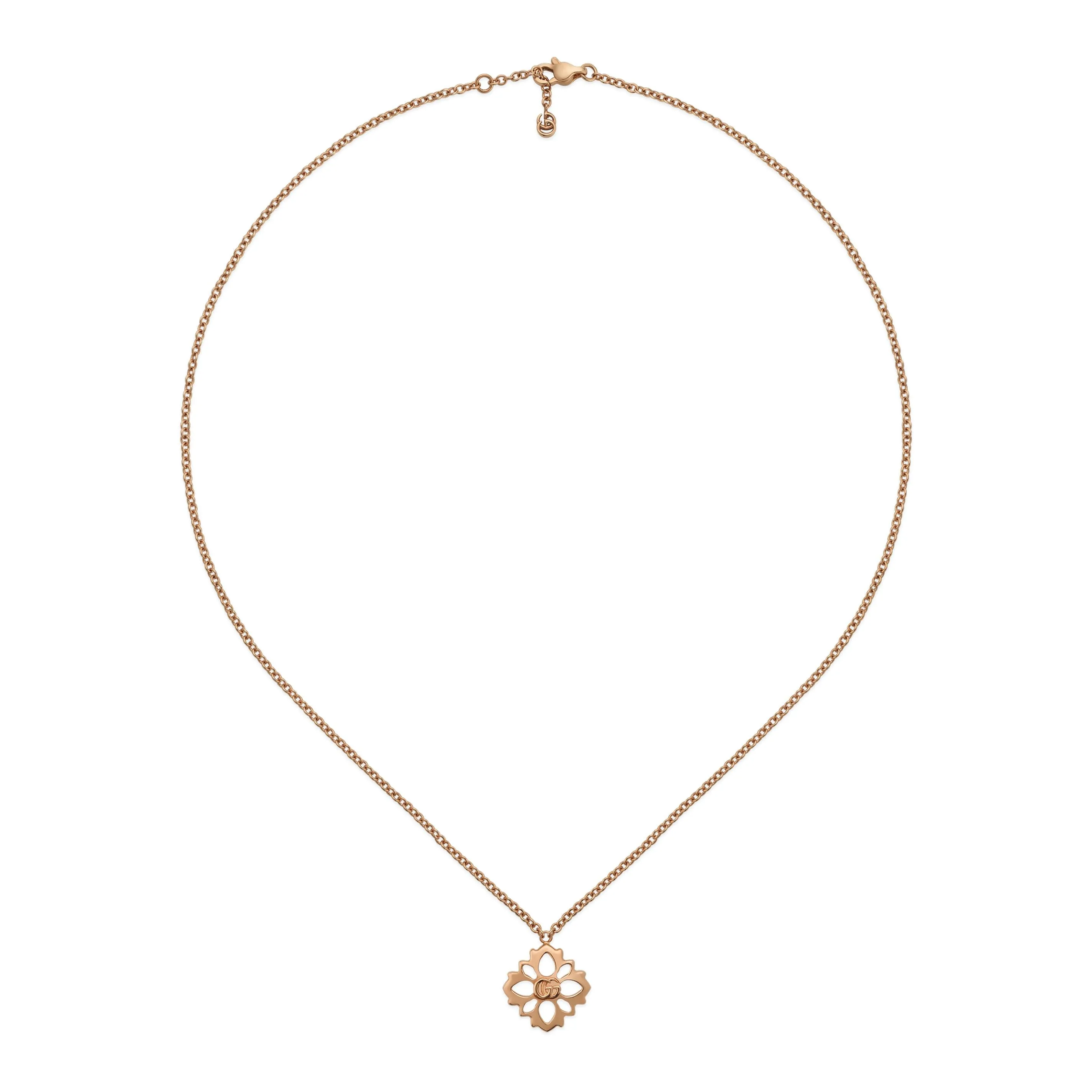 Gucci Flora 18ct Rose Gold Diamond Chain Necklace sold by Jura Watches product image thumbnail 2