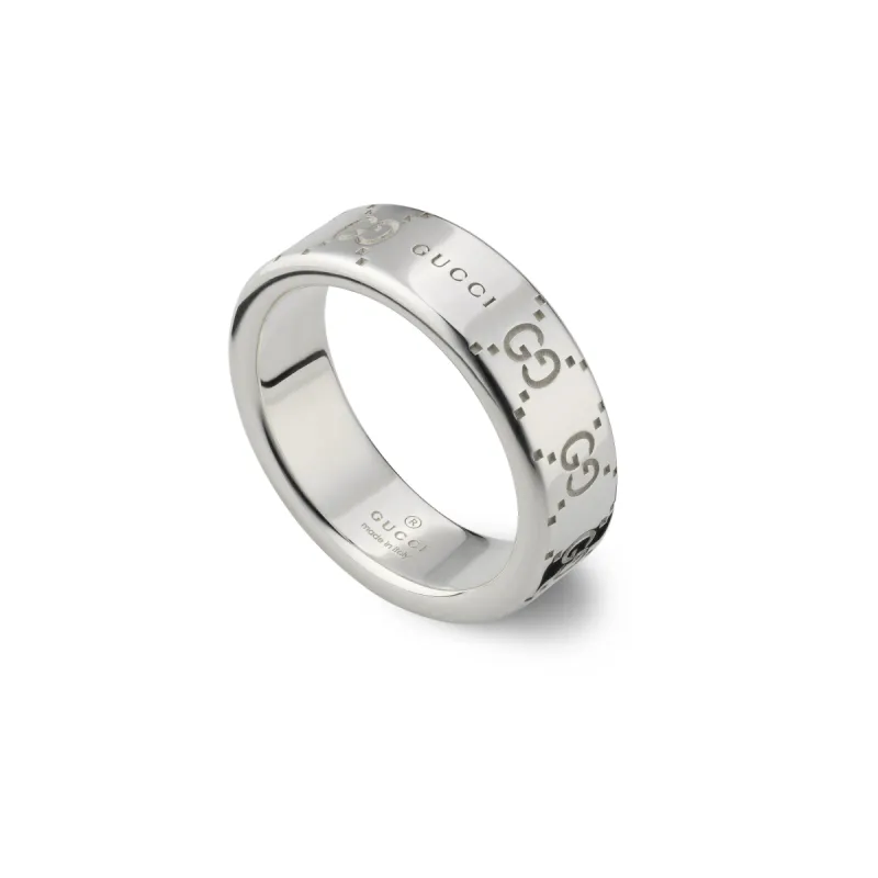 Gucci Signature Sterling Silver GG Wide Ring sold by Jura Watches