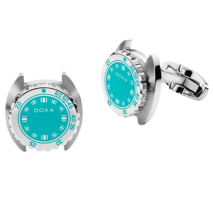 Doxa Cufflinks SUB Aquamarine Turqouise sold by Jura Watches