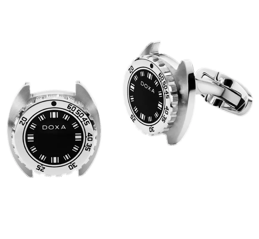 Doxa Cufflinks SUB Sharkhunter Black sold by Jura Watches