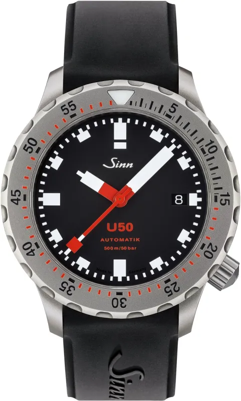 Sinn U50 Tegimented Silicone Black sold by Jura Watches