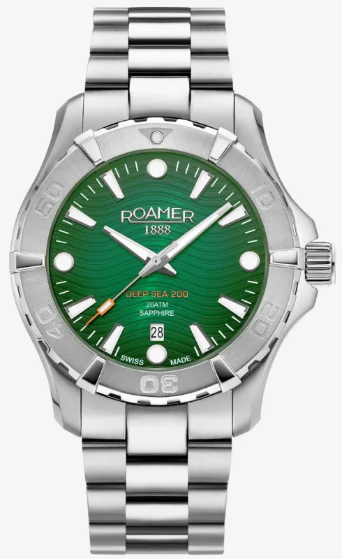 Roamer Deep Sea 200 Green Watch sold by Jura Watches