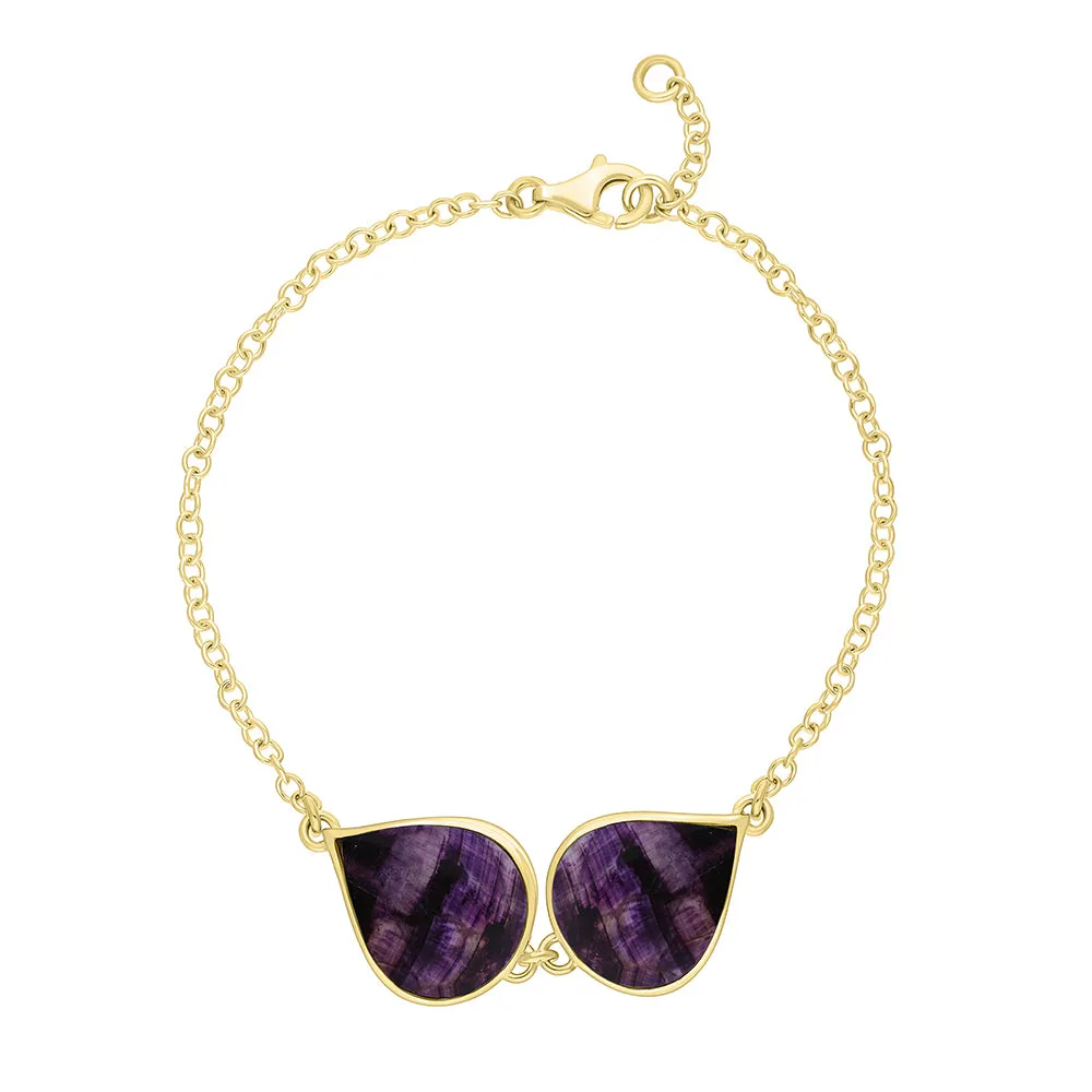 9ct Yellow Gold Blue John Flore Filigree Bracelet sold by Jura Watches product image thumbnail 3